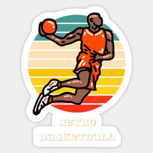 Retro Basketball Theme Sticker